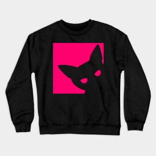 Cat Peeking Silhouette Crewneck Sweatshirt